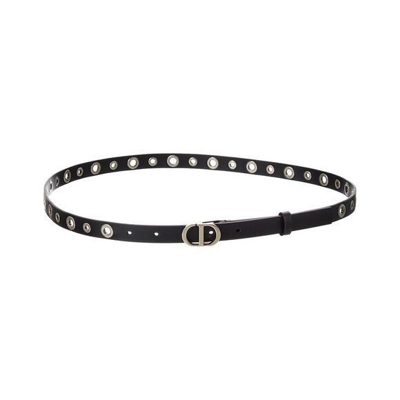 Dior 30 Montaigne Fine Leather Belt Black